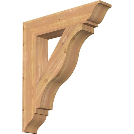 Ekena Millwork Funston Traditional Smooth Bracket, Western Red Cedar, 5 1/2"W x 30"D x 34"H BKT06X30X34FST01SWR